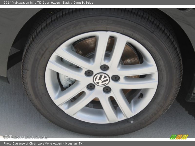 Black / Cornsilk Beige 2014 Volkswagen Jetta TDI SportWagen