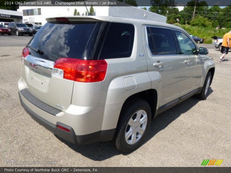 Champagne Silver Metallic / Jet Black 2014 GMC Terrain SLE AWD