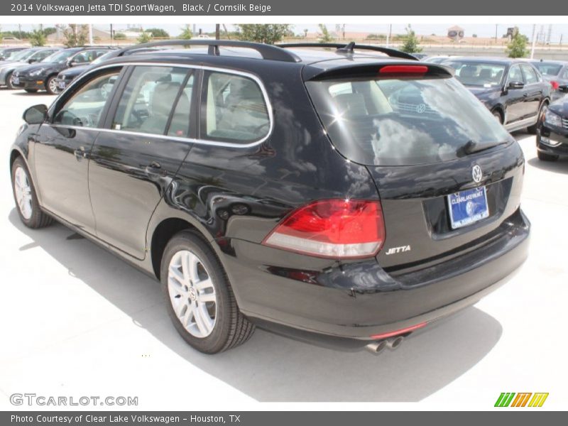 Black / Cornsilk Beige 2014 Volkswagen Jetta TDI SportWagen