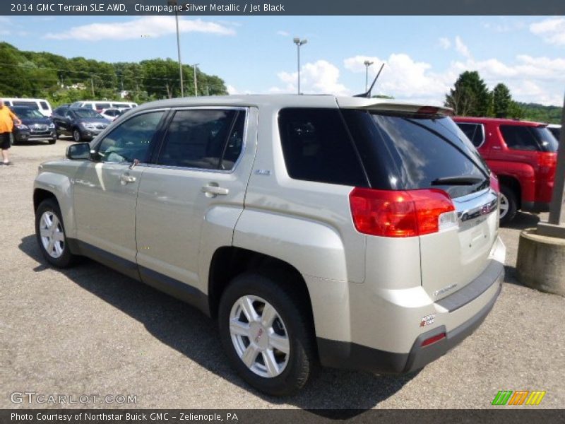 Champagne Silver Metallic / Jet Black 2014 GMC Terrain SLE AWD