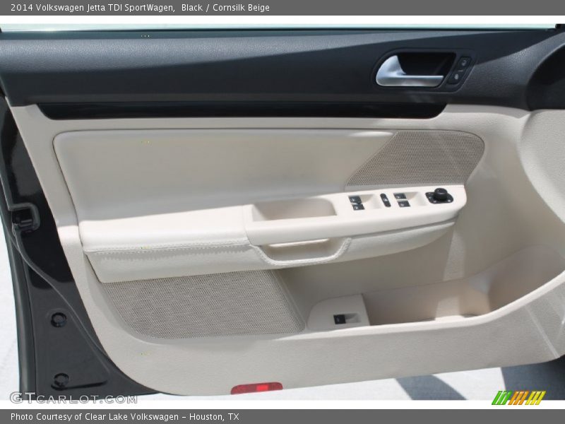 Black / Cornsilk Beige 2014 Volkswagen Jetta TDI SportWagen
