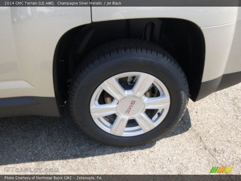 Champagne Silver Metallic / Jet Black 2014 GMC Terrain SLE AWD