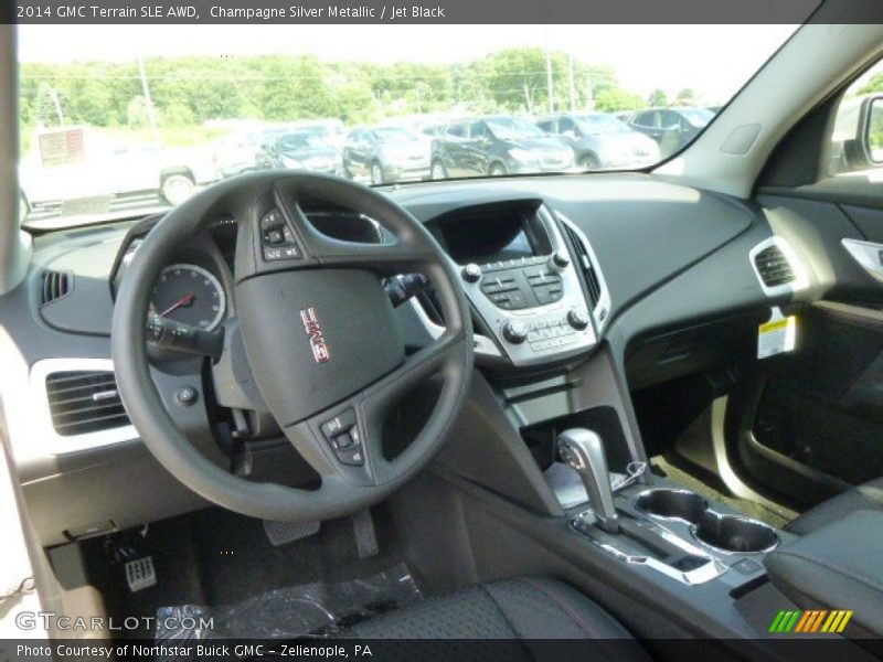 Champagne Silver Metallic / Jet Black 2014 GMC Terrain SLE AWD