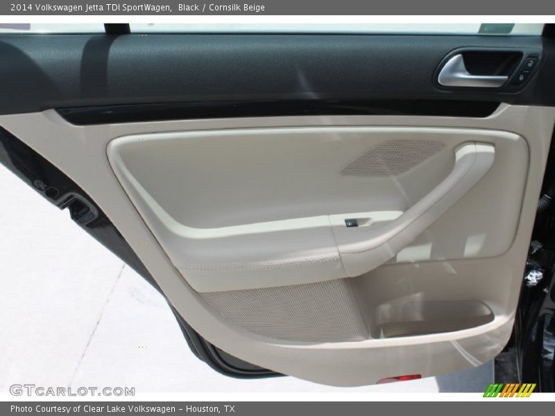 Black / Cornsilk Beige 2014 Volkswagen Jetta TDI SportWagen