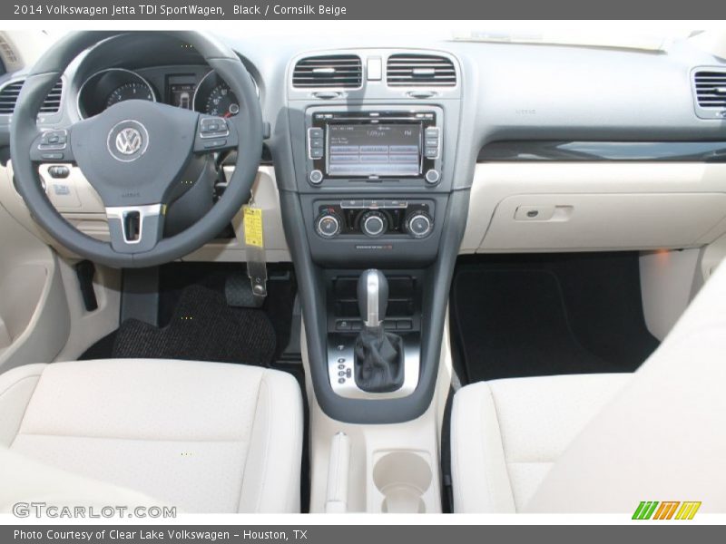 Black / Cornsilk Beige 2014 Volkswagen Jetta TDI SportWagen