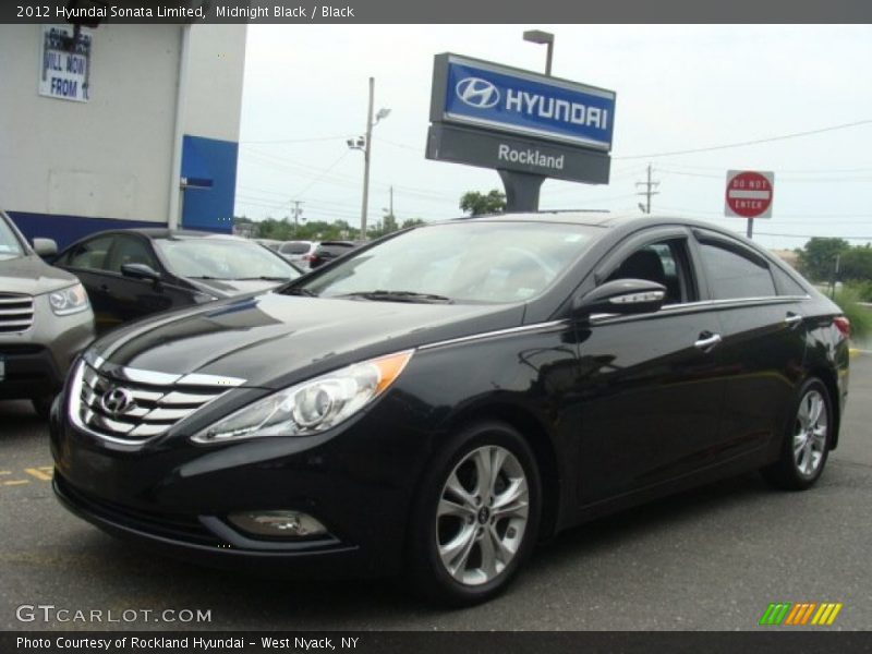 Midnight Black / Black 2012 Hyundai Sonata Limited