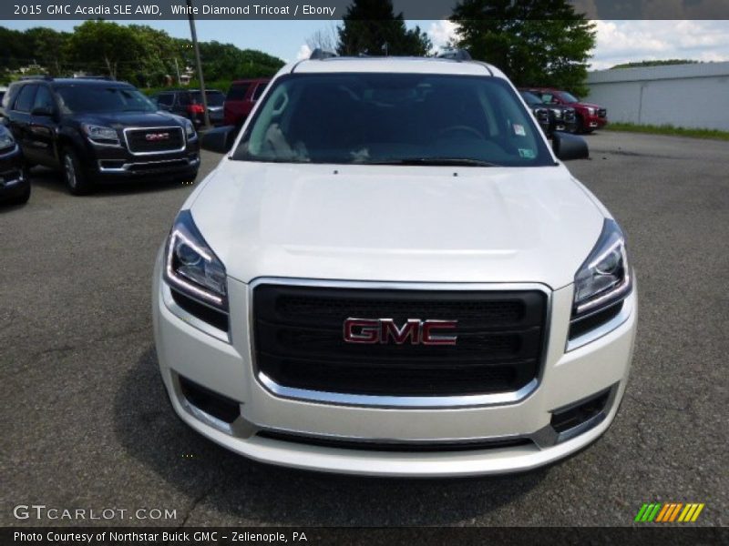 White Diamond Tricoat / Ebony 2015 GMC Acadia SLE AWD