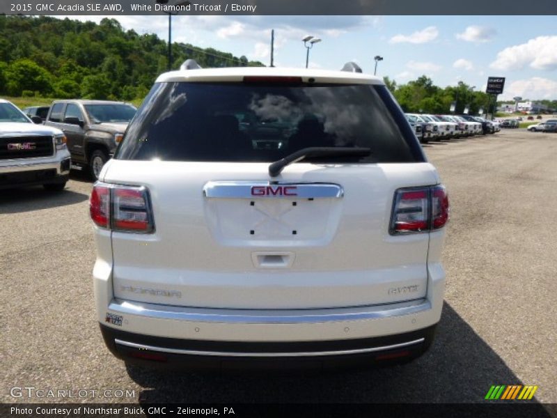 White Diamond Tricoat / Ebony 2015 GMC Acadia SLE AWD
