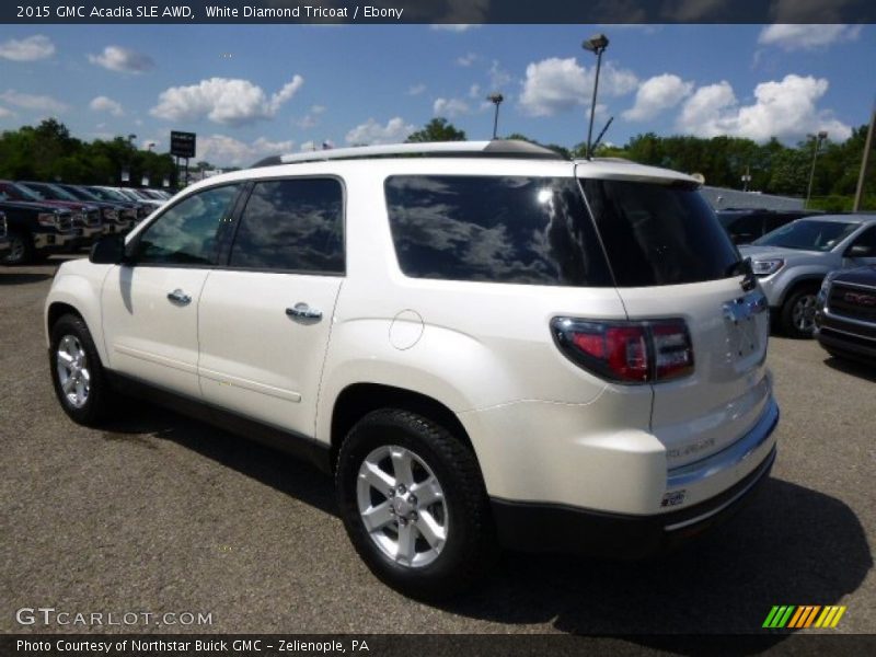 White Diamond Tricoat / Ebony 2015 GMC Acadia SLE AWD
