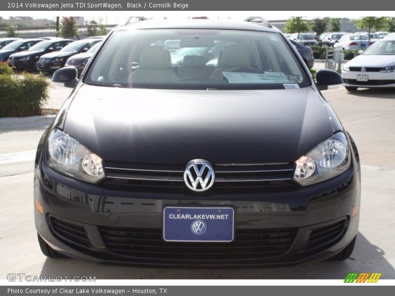 Black / Cornsilk Beige 2014 Volkswagen Jetta TDI SportWagen