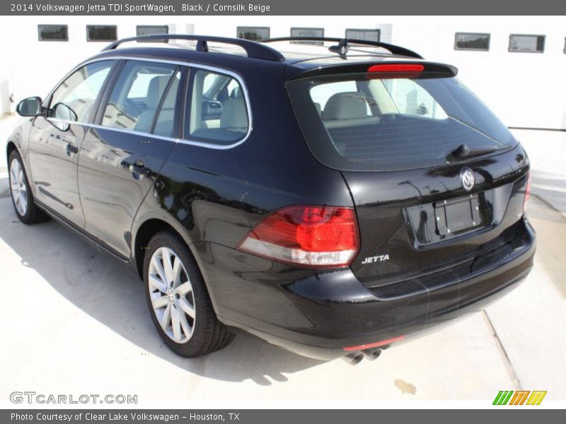 Black / Cornsilk Beige 2014 Volkswagen Jetta TDI SportWagen