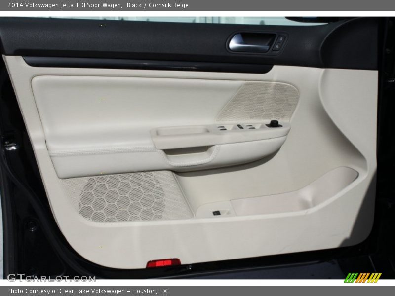 Black / Cornsilk Beige 2014 Volkswagen Jetta TDI SportWagen