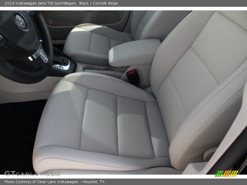 Black / Cornsilk Beige 2014 Volkswagen Jetta TDI SportWagen