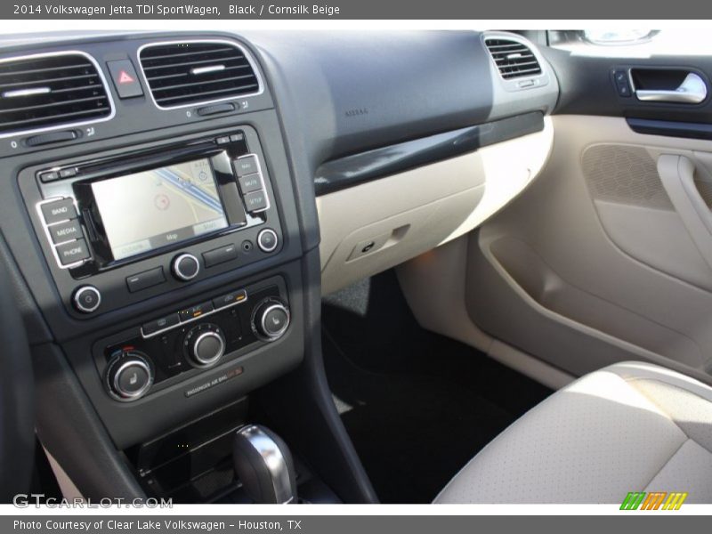 Black / Cornsilk Beige 2014 Volkswagen Jetta TDI SportWagen
