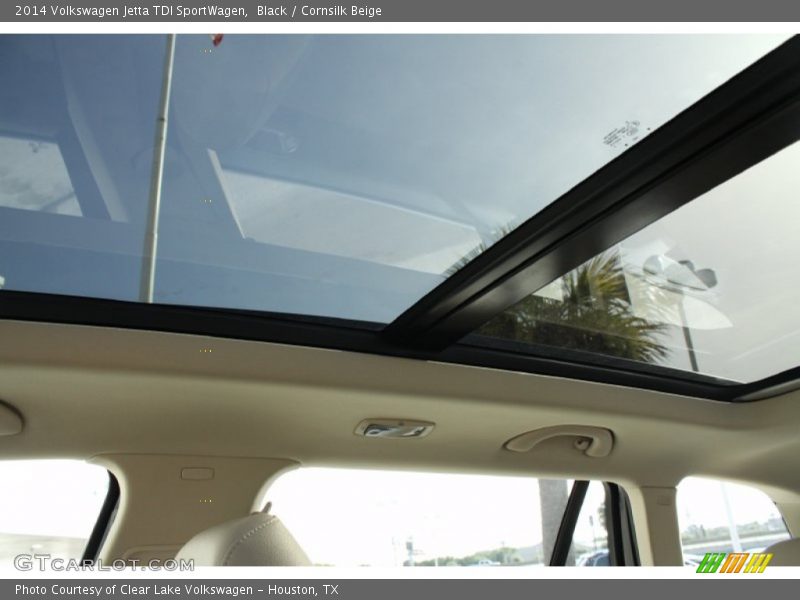 Black / Cornsilk Beige 2014 Volkswagen Jetta TDI SportWagen