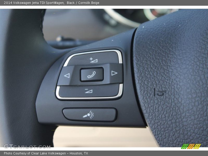 Black / Cornsilk Beige 2014 Volkswagen Jetta TDI SportWagen