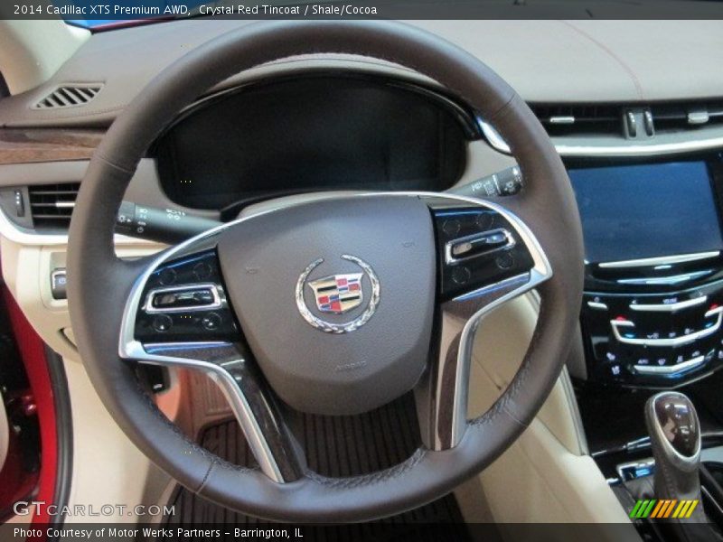 Crystal Red Tincoat / Shale/Cocoa 2014 Cadillac XTS Premium AWD