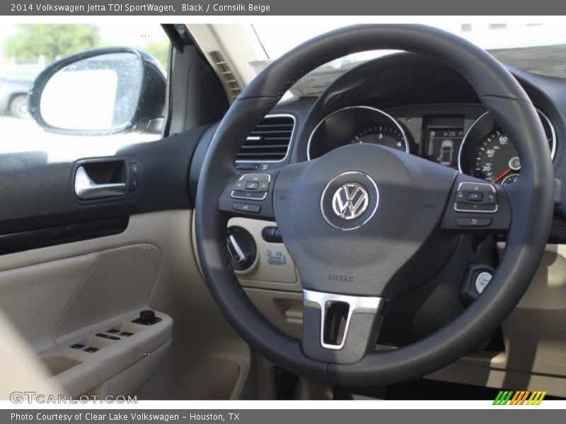 Black / Cornsilk Beige 2014 Volkswagen Jetta TDI SportWagen