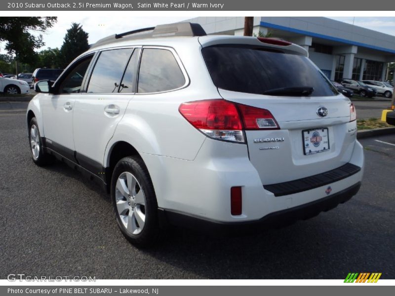 Satin White Pearl / Warm Ivory 2010 Subaru Outback 2.5i Premium Wagon