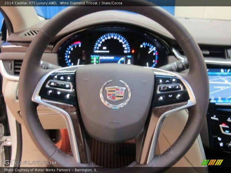 White Diamond Tricoat / Shale/Cocoa 2014 Cadillac XTS Luxury AWD