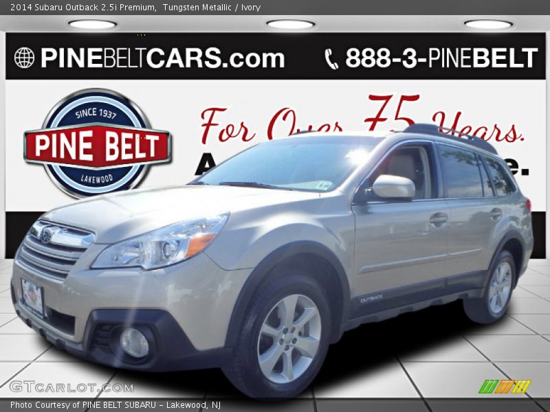 Tungsten Metallic / Ivory 2014 Subaru Outback 2.5i Premium