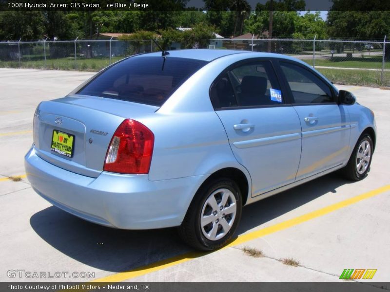 Ice Blue / Beige 2008 Hyundai Accent GLS Sedan
