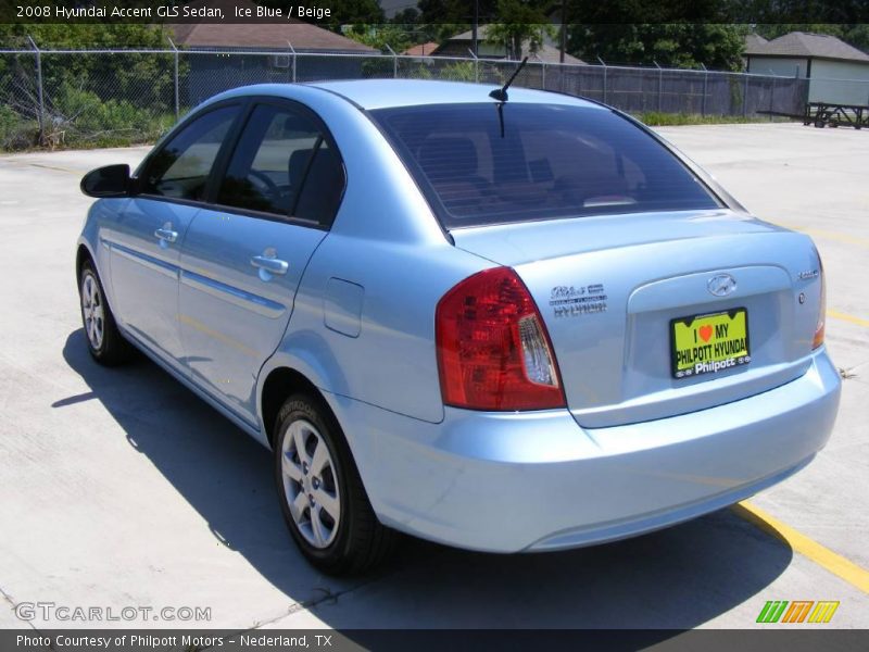 Ice Blue / Beige 2008 Hyundai Accent GLS Sedan