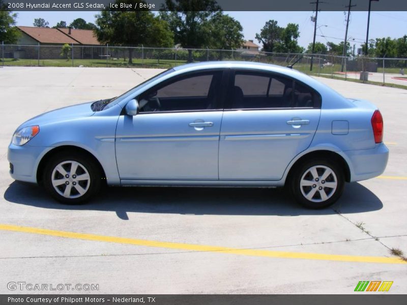 Ice Blue / Beige 2008 Hyundai Accent GLS Sedan