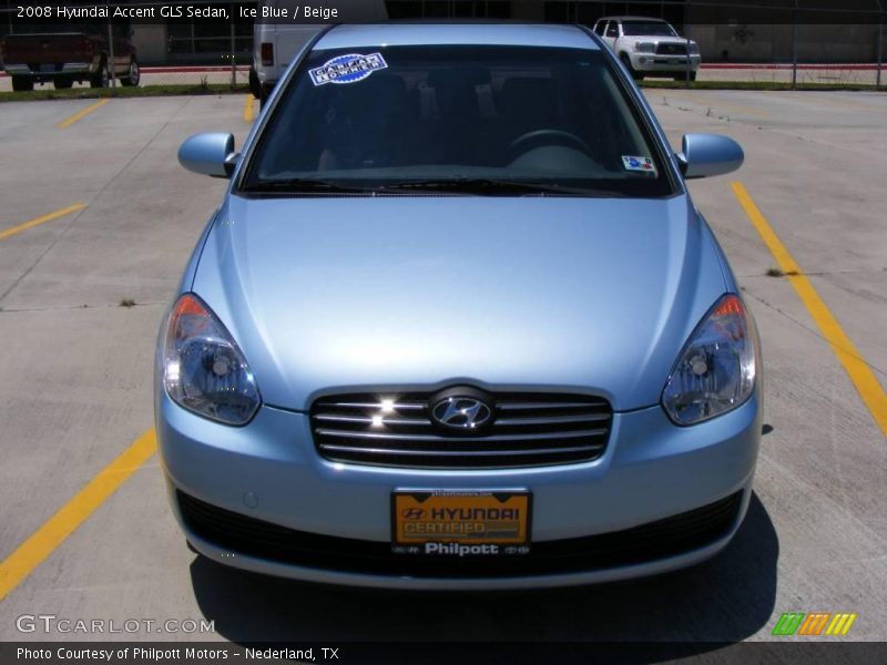 Ice Blue / Beige 2008 Hyundai Accent GLS Sedan