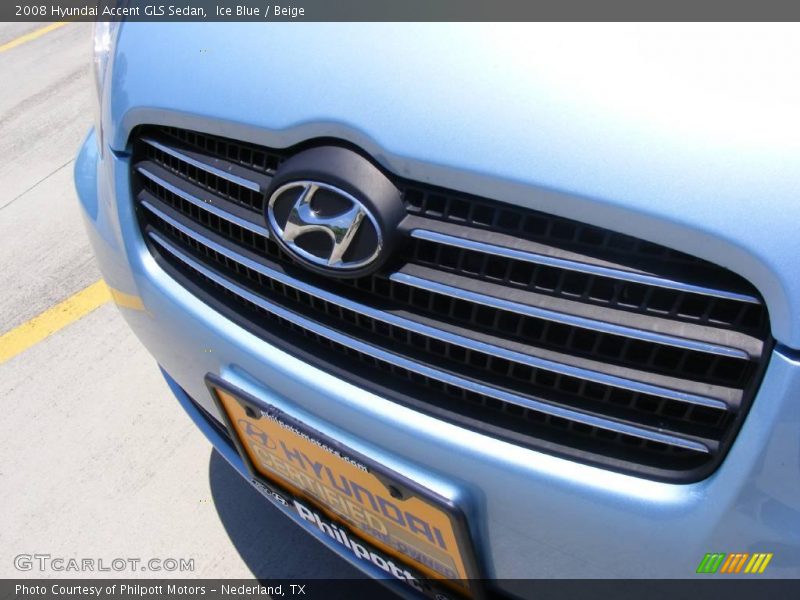 Ice Blue / Beige 2008 Hyundai Accent GLS Sedan