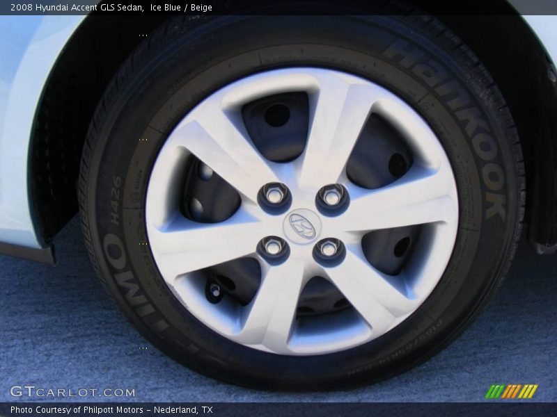 Ice Blue / Beige 2008 Hyundai Accent GLS Sedan