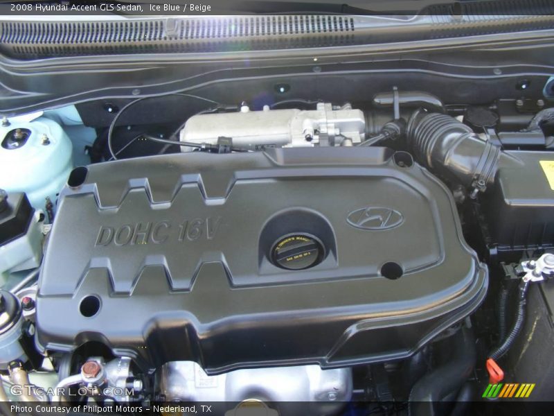 Ice Blue / Beige 2008 Hyundai Accent GLS Sedan