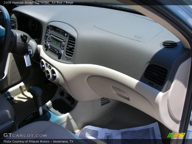 Ice Blue / Beige 2008 Hyundai Accent GLS Sedan