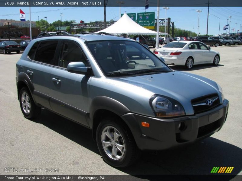Alpine Frost / Beige 2009 Hyundai Tucson SE V6 4WD
