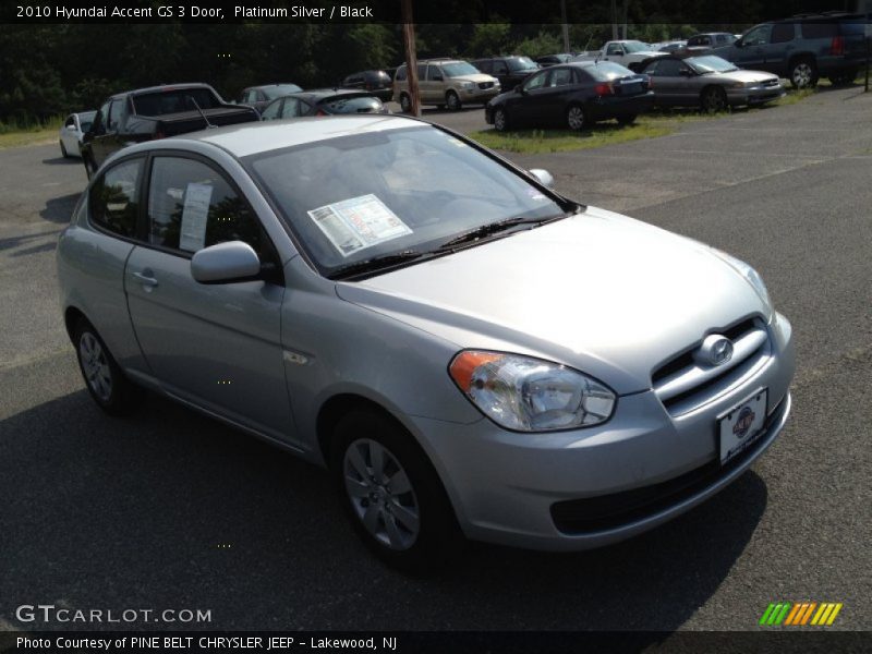 Platinum Silver / Black 2010 Hyundai Accent GS 3 Door