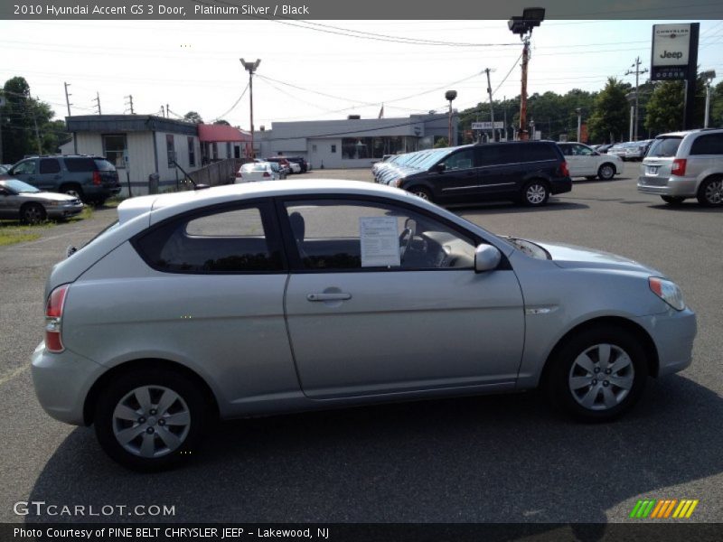 Platinum Silver / Black 2010 Hyundai Accent GS 3 Door