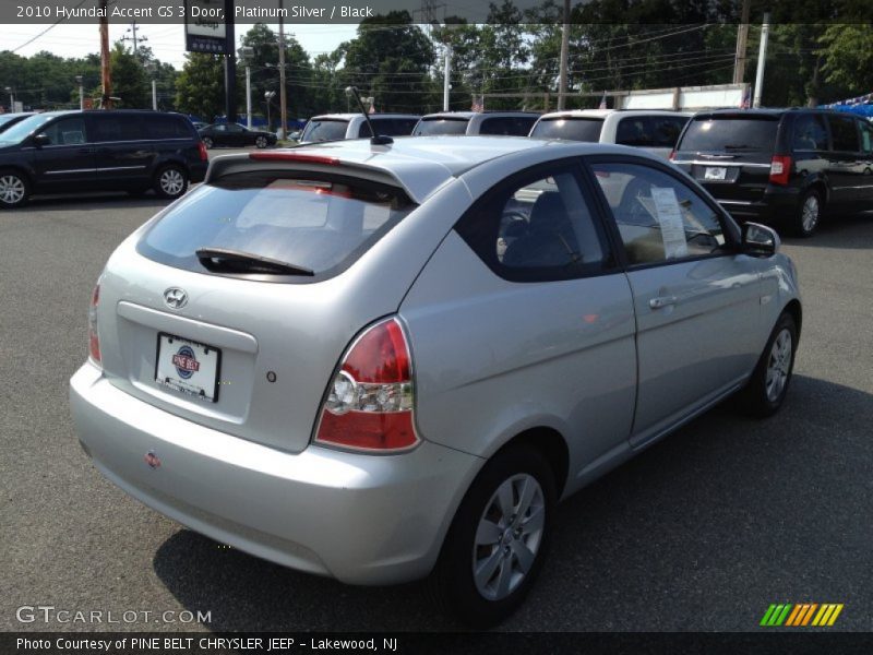 Platinum Silver / Black 2010 Hyundai Accent GS 3 Door