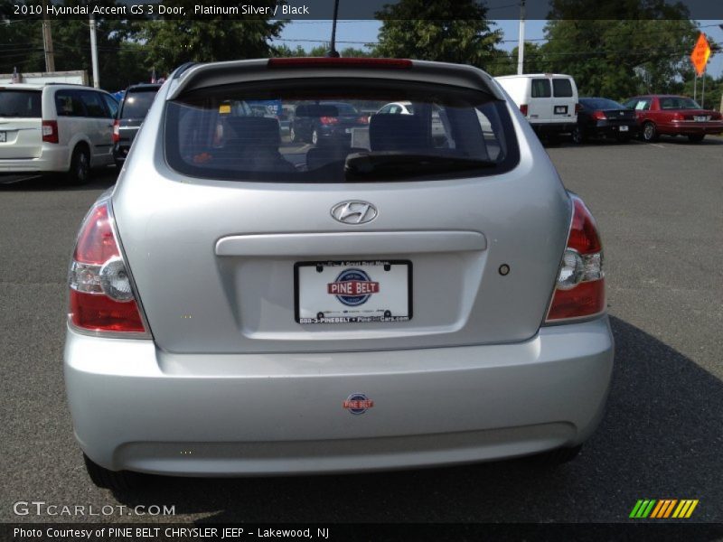 Platinum Silver / Black 2010 Hyundai Accent GS 3 Door