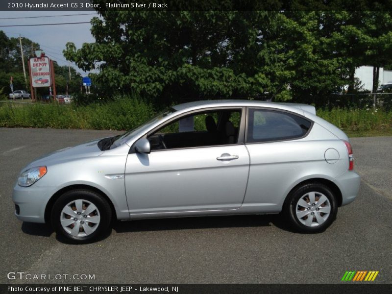 Platinum Silver / Black 2010 Hyundai Accent GS 3 Door