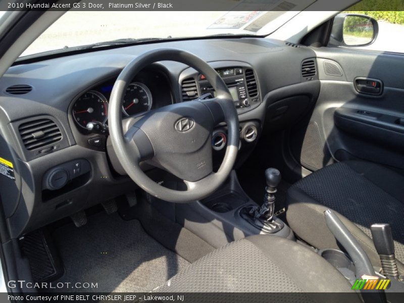 Platinum Silver / Black 2010 Hyundai Accent GS 3 Door