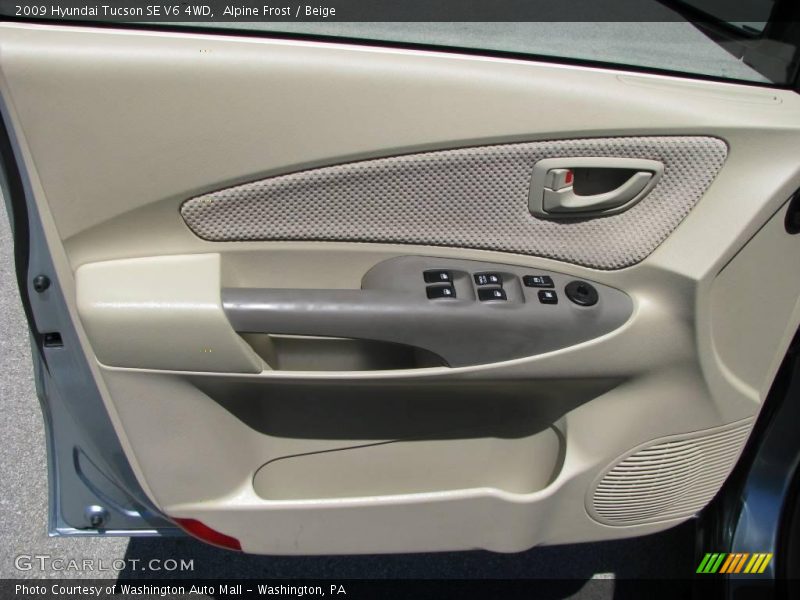 Alpine Frost / Beige 2009 Hyundai Tucson SE V6 4WD