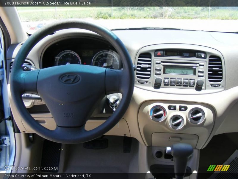 Ice Blue / Beige 2008 Hyundai Accent GLS Sedan
