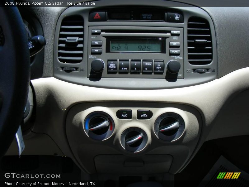 Ice Blue / Beige 2008 Hyundai Accent GLS Sedan