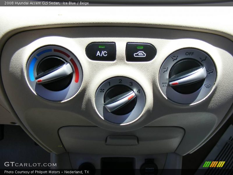 Ice Blue / Beige 2008 Hyundai Accent GLS Sedan