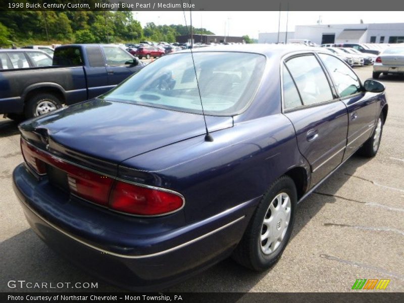 Midnight Blue Pearl / Medium Blue 1998 Buick Century Custom