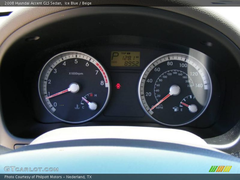 Ice Blue / Beige 2008 Hyundai Accent GLS Sedan