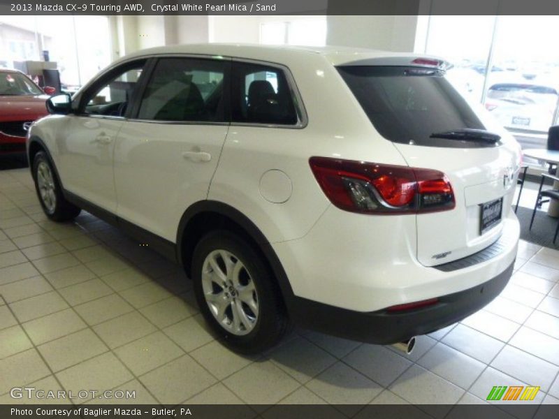 Crystal White Pearl Mica / Sand 2013 Mazda CX-9 Touring AWD