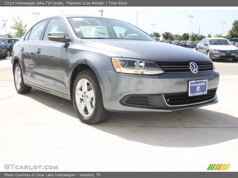 Platinum Gray Metallic / Titan Black 2014 Volkswagen Jetta TDI Sedan