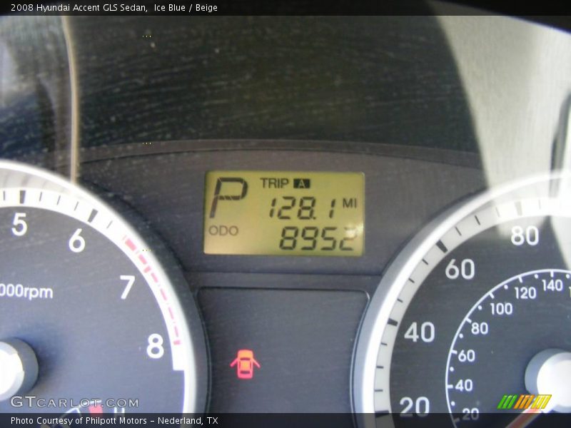 Ice Blue / Beige 2008 Hyundai Accent GLS Sedan