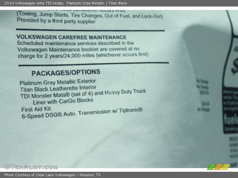 Platinum Gray Metallic / Titan Black 2014 Volkswagen Jetta TDI Sedan